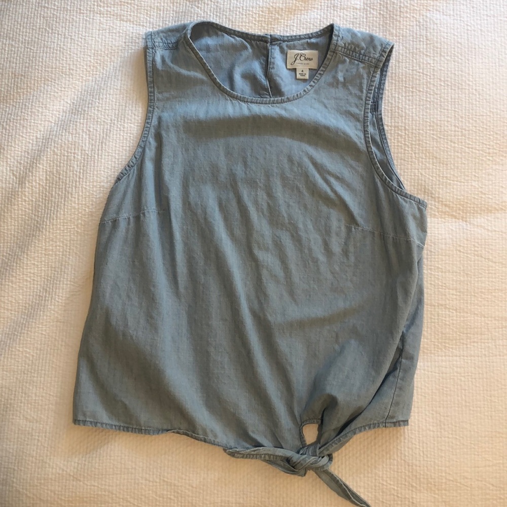 Jcrew Chambray Sleeveless Tank Top Size 4